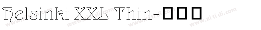 Helsinki XXL Thin字体转换